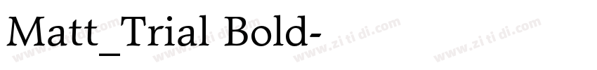 Matt_Trial Bold字体转换